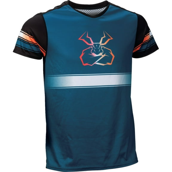 Moose Racing Moose Mens SS MTB Mountain Bike Jersey Blue/Orange XL