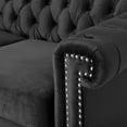 thumbnail image 3 of Sleek Black Sleeper Loveseat for Compact Spaces and Guest Rooms, 3 of 8