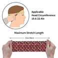 thumbnail image 4 of Lsque Red Floral Pattern Sweatbands Sports Headband for Men & Women - Moisture Wicking Athletic Cotton Terry Cloth Sweatband for Tennis, Basketball, Running, 4 of 9