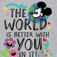 thumbnail image 3 of Disney - Mickey Mouse - The World Is Better With You In It - Men's Long Sleeve T-Shirt, 3 of 5