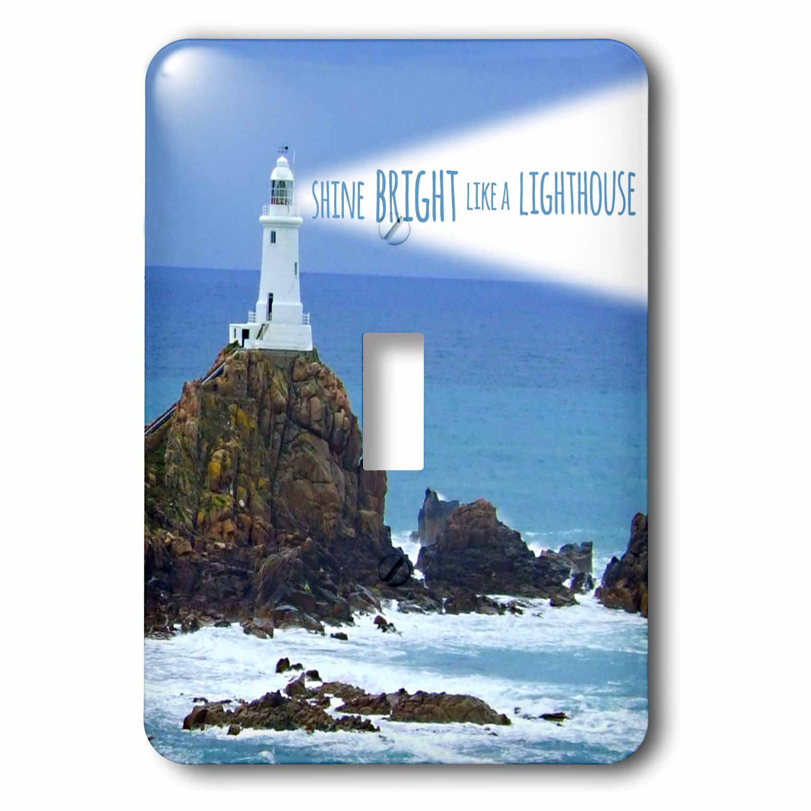 Inspiring Motivational Motivating Nautical Word Saying Light House 2 Plug Outlet Cover 3dRose lsp_155658_6 Shine Bright Like A Lighthouse 