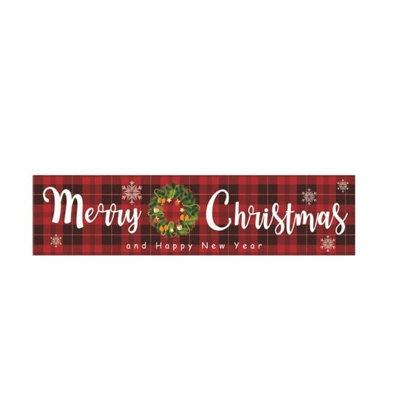 Christmas Banners, Outdoor Christmas Decorations, Large Reusable Multicolor Christmas Yard Banner with Metal Rings, Polyester Festive Party Decoration for Indoor and Outdoor Use