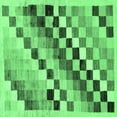 thumbnail image 1 of Ahgly Company Machine Washable Indoor Square Checkered Emerald Green Modern Area Rugs, 8' Square, 1 of 4