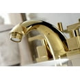 thumbnail image 4 of Kingston Brass KS2952QLL Executive Mini-Widespread Bathroom Faucet, Polished Brass, 4 of 5