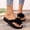 Black, variant on Womens Flat Sandals Toe Post Thong Sandals For Women Big Floral Decor Summer Beach Flip Flops Casual Slide Sandals White US :8