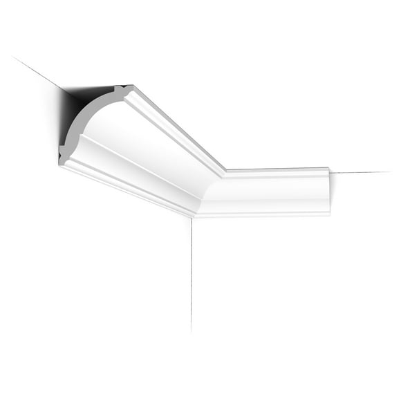 Orac Decor CX100 | Duropolymer High Impact Polystyrene Crown Moulding | Primed White | 3-3/4in Face x 78in Long (6 Pack)