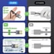thumbnail image 5 of 0.7m Spring Coaxial 8K 48Gbps HDMI 2.1 Cable HD Video Right Angled to Straight Port Adapter Cord, 5 of 5