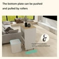 thumbnail image 6 of YDSM Robot Vacuum Stand Cabinet with Wheels, Sweeping Robot Storage Rack with Doors and Drawers, Side Table for Living Room, Home Office, Kitchen-Antique White, 6 of 9