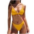 thumbnail image 1 of Conjunto de traje de baño de estilo caliente para mujer, traje de baño Sexy de Color puro a la moda Fridja  nalpqowj21819, 1 of 4