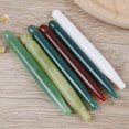 thumbnail image 3 of Natural Jade Face Acupuncture Point Jade Stone Guasha Massage Tool Spa Massager, 3 of 4