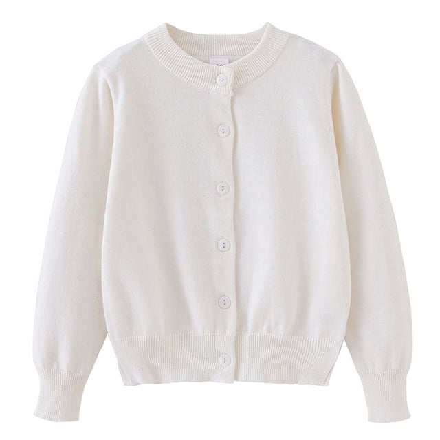 Suéter abrigo para niño y niña, cárdigan de punto para otoño e invierno, chaqueta informal de color liso, abrigo para niño