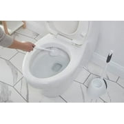 Clorox Toilet Plunger and Bowl Brush Combo Set with Caddy, White