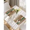 thumbnail image 5 of Western Texas Star Vintage Placemats Set of 12, Retro Farmhouse Brown Green Wooden Placemats for Dining Table, Place Mats for Kitchen Tabletop, Waterproof Wipeable Dining Table Mats Set, 5 of 9