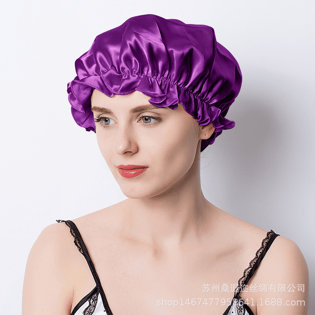 Gorro de dormir de seda de gusano de seda para el cuidado del cabello, gorro de maternidad, variedad de tamaños, M/L/XL, uso versátil