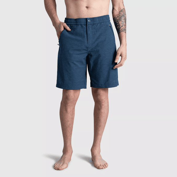 United By Blue Men's Recycled 9" Hybrid Travel Shorts - Moonlit Ocean 34