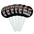 thumbnail image 1 of I Love My Kerry Blue Terrier Stylish Cupcake Picks Toppers - Set of 6, 1 of 1