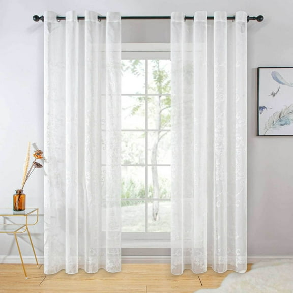Home Decorative Sheer Curtain Panel, Idra