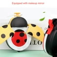 thumbnail image 3 of Ladybug Mini Fan LED Mirror Light USB Rechargeable Portable Ladybug Mini Makeup Hand Mirror, 3 of 9