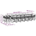 thumbnail image 4 of vidaXL 17 Piece Garden Dining Set with Cushions Black Poly Rattan, 4 of 5