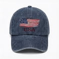 thumbnail image 2 of QSAWXQZ Women's Baseball Cap Independence Day Flag Embroidery Washed Distressed Adjustable Cotton Outdoor Sun Hat Free Size, 2 of 5