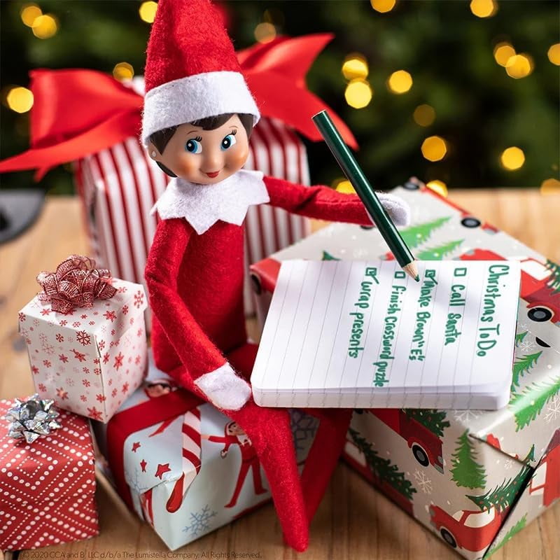 The Elf on The Shelf Bundle: Scout Elf Boy Light Tone, Boy & Girl Frost Pips and 3 Elf T-Shirts