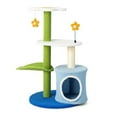 thumbnail image 4 of FASCK 34.5 Inch 4-Tier Cute Cat Tree with Jingling Balls & Condo, Multi-Level Cat Tower with Scratching Posts for Indoor Kittens and Adult Cats, 4 of 9