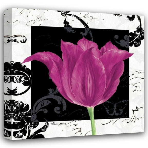 Pamela Gladding 20x20 Gallery Wrapped Canvas Wall Art Titled - Damask Tulip IV