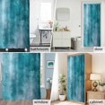 thumbnail image 6 of Teal Blue Fabric Shower Curtain Modern Abstract Art Washable Shower Curtains for Bathroom, Waterproof Bath Curtain with Hooks Home Decor 36x72in, 6 of 8