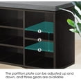 thumbnail image 4 of Shoe Benches for Entryway with Storage, 10 Compartments Shoe Rack Bench with Storage, Shoe Bench Storage with Cushion Seat for Living Room Entryway Hallway Adjustable Shelves Shoe Shelf, 4 of 7