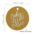 thumbnail image 6 of Inkdotpot Real Silver Foil Baby It's Cold Outside Baby Shower Tags Favor Hang Paper Tags 100 Pieces, 6 of 7