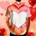 thumbnail image 6 of Handshe Men's Short Sleeve Button-Down Shirt with Print, Casual Comfort for Valentine's Day and Daily Wear, 6 of 9