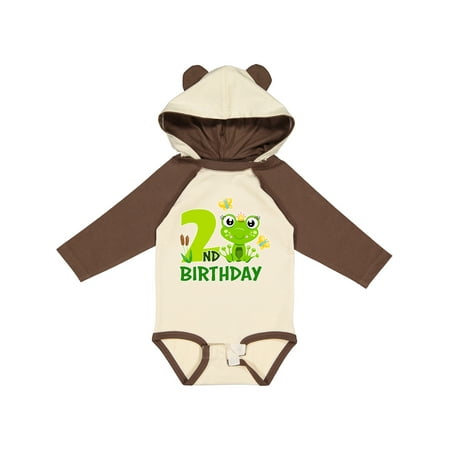 

Inktastic 2nd Birthday Princess Frog Girls Long Sleeve Baby Bodysuit