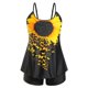 thumbnail image 1 of Tallo de girasol de girasol Impresión de mariposa Tankini traje de baño Rosegal Camisetas tallas grandes, 1 of 5
