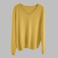 thumbnail image 2 of MeetoTime Womens Sweater Fall Soft Solid Color Long Sleeve Knitted Jumper Pullover Tops, 2 of 4