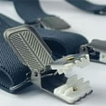 thumbnail image 2 of Black Suspenders For Mens With Strong Metal Clips X-Back 1.4" Wide Adjustable Solid Straight Heavy Duty Adjustable Braces For Work, 2 of 6