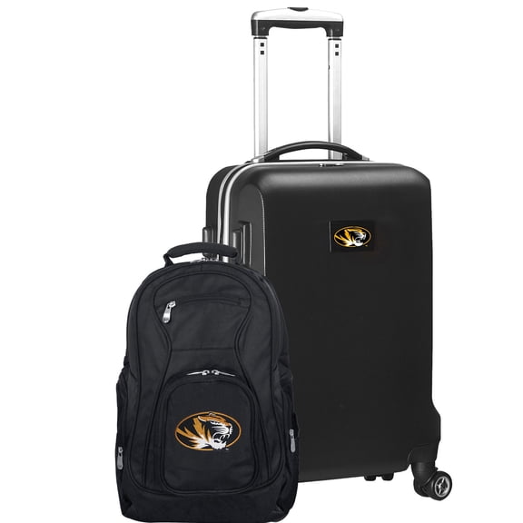 Missouri Tigers Deluxe 2-Piece Backpack and Carry-On Set - Black