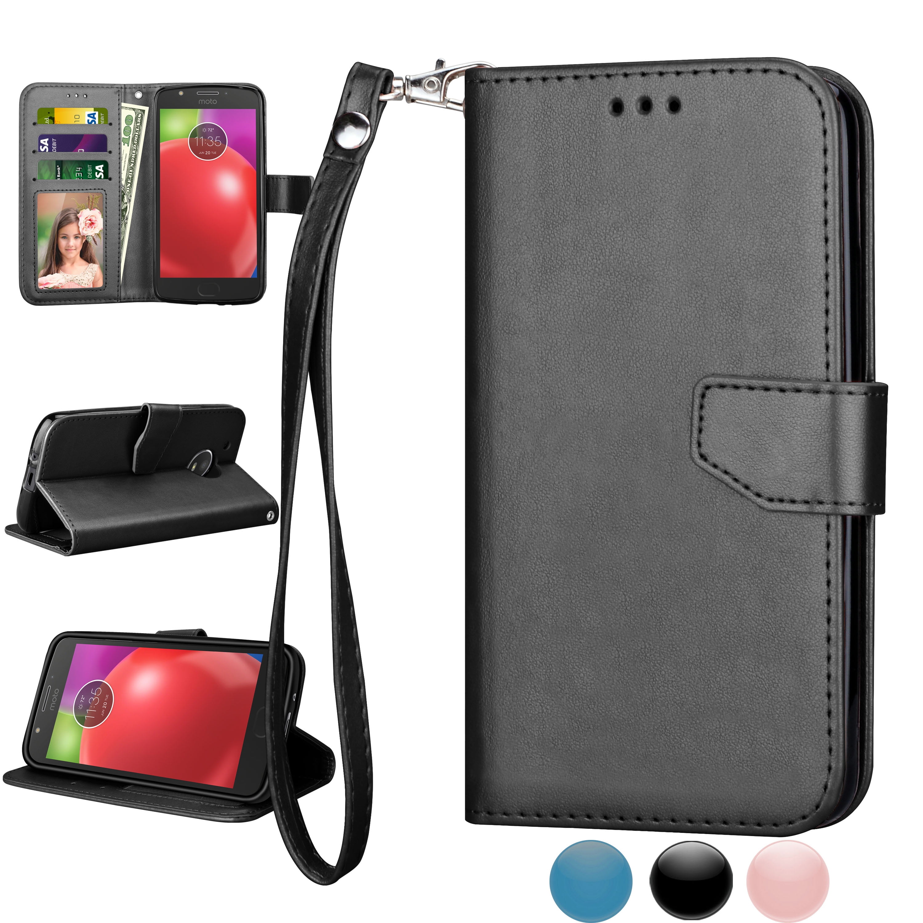 Moto E4 Case E 4th Gen Njjex Luxury Pu Leather Wallet Moto E4 Case E 4th Gen Njjex Luxury Pu Leather Wallet Flip Protective Cover With Card Slots Stand For Motorola Generation