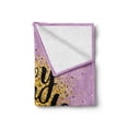 thumbnail image 2 of Pride Soft Flannel Fleece Throw Blanket, Golden Yellow Tones Dots on Lilac with Cursive Gay Pride Lettering, Cozy Plush for Indoor and Outdoor Use, 50" x 60", Lilac Multicolor, by Ambesonne, 2 of 6