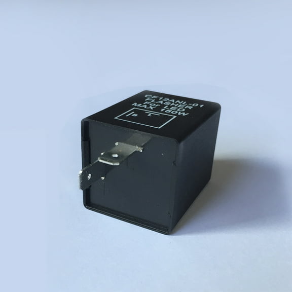 Worgeous 12V LED 2 Pin Electronic Flasher for Car and Motorcycle Turn Signal Hazard Warn (Black)