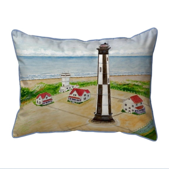Betsy Drake Interiors Cape Henry Lighthouse Large Indoor/Outdoor Pillow 16x20