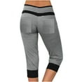 thumbnail image 1 of Yuyuzo Womens Capri Pants Plus Size Drawstring Stretch Athletic Color Block Sweatpants with Pockets, 1 of 4