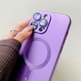 thumbnail image 6 of Phone Case for iPhone 13 Pro Max  Case [Adaptation with Magsafe] Matte Luxury Soft Metallic Luster Design for iPhone 13 Pro Max 6.7'' with Camera Protector-Purple, 6 of 13