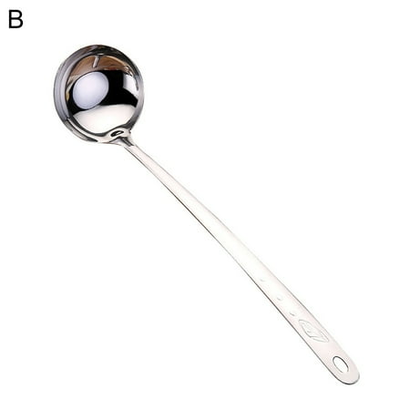 

Pengpengfang 1 Pcs Soup Ladle Non-stick Ergonomic Stainless Steel Grinding Polishing Serving Soup Spoon for Bakery