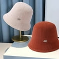 thumbnail image 3 of Women Bucket Hat Metal Decoration Solid Color Ear Protection Hat Faux Mink Velvet Anti Deformation Adjustable Rope Cap for Holiday, 3 of 10