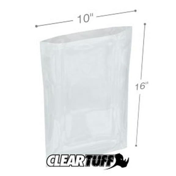 International Plastics PB21016 10 x 16 in. Clear Poly Bags, 0.002 Gauge - Case of 1000