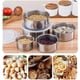 thumbnail image 4 of 5pcs Stainless Steel Mixing Bowl Set With Lid Home Kitchen Food Container Storage Mixing Bowl Vegetable Washing Bowl, 4 of 5