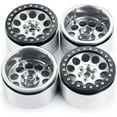 thumbnail image 3 of RCLIONS 4PCS 2.2inch Beadlock Wheels 35mm RC 2.2 Aluminum Rims for AXIAL Wraith RR10 90048/90018 TRX4 1/10th RC Crawler Truck Car (Silver), 3 of 7
