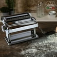 Made in Italy Atlas 180 Classic Manual Pasta Machine, Chrome Steel. Makes Lasagne, Fettuccine