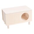 thumbnail image 3 of Casa de madera para hámsteres, hábitat para hámsteres, escondite resistente para jugar, refugio para hámsteres Grande, 3 of 9