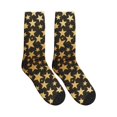 thumbnail image 4 of Athletic Socks Gold Glitter Stars Pattern Sport Running Calf Socks Crew Socks for Men Women, 4 of 7
